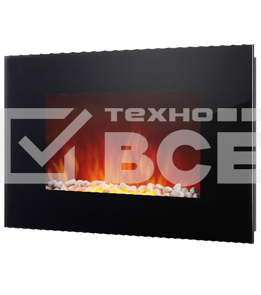 Электрокамин Electrolux EFP/W-1250ULS, черный, 2000 Вт, 25 м2, термостат, пульт д/у