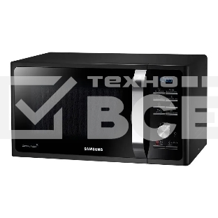 Микроволновая печь Samsung MG23K3515AK/BW черный, 23 л, 800 Вт, переключатели - поворотный механизм/кнопки