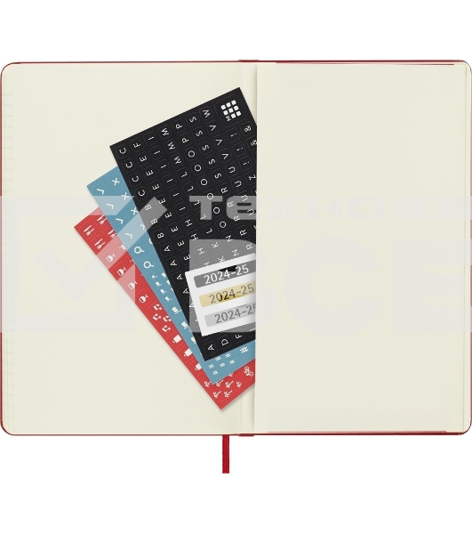 Еженедельник Moleskine ACADEMIC WKNT Large 130х210мм датир.18мес 208стр. красный