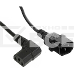 Кабель питания ExeGate Special EC-1,8S (C13 угловой->C14, 3*0.5мм2, CCA, черный, 1.8м), фото 1