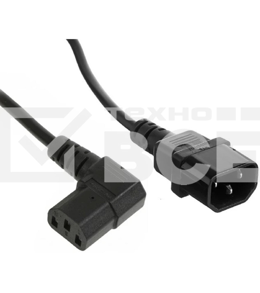 Кабель питания ExeGate Special EC-1,8S (C13 угловой->C14, 3*0.5мм2, CCA, черный, 1.8м)