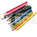 Карандаши цветные Silwerhof Create Jumbo 6мм, шестигранный профиль, дерево, ассорти, 12 цветов, коробка с европодвесом, фото2