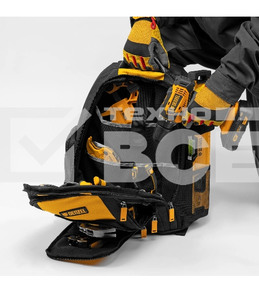 Рюкзак для инструмента Denzel 365х190х430 мм, 3 отделения, 26 карманов