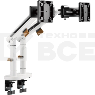 Кронштейн для мониторов Ultramounts UM727W белый 17'-32' макс.9кг крепление к столешнице поворот и наклон