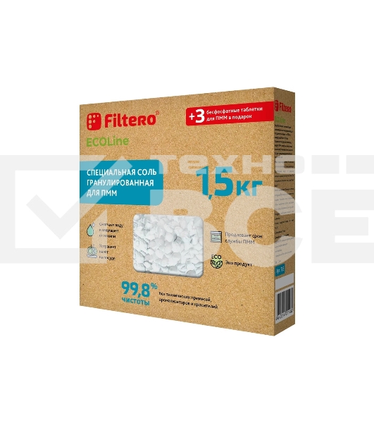 Специальная соль гранулированная Filtero ECOline 1,5 кг + 3 таб., 726