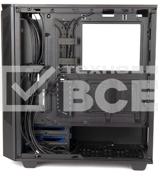 Компьютерный корпус Hiper PB81 черный без БП ATX 3x120мм 2xUSB2.0 2xUSB3.0 audio bott PSU