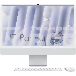 Моноблок Apple iMac A3137 24' 4.5K M4 10 core (4) 16Gb SSD256Gb 10 core GPU macOS WiFi BT 143W клавиатура мышь Cam серебристый 4480x2520, фото 1