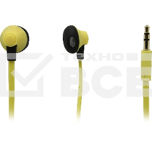 Внутриканальные наушники Smartbuy Boost, soft-touch, желтые