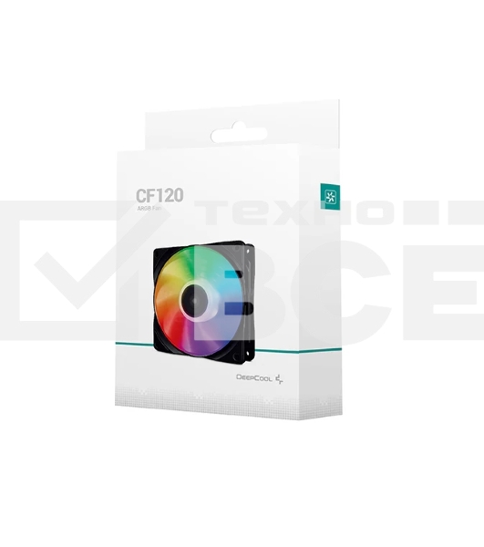Вентилятор для корпуса DEEPCOOL CF120 черный, 120 мм, 1500 об/мин, 27 дБ, 4 pin