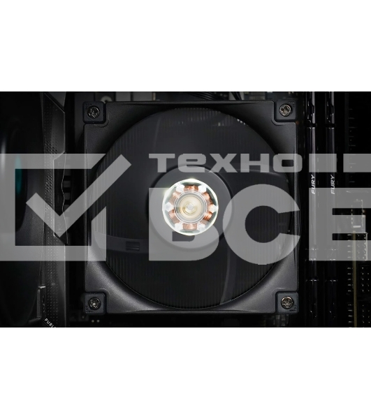 Кулер для процессора DEEPCOOL AN400 черный, 92 мм, алюминий/медь, 2950 об/мин, 23.2 дБ, 4 pin, 150 Вт, 52.5 мм