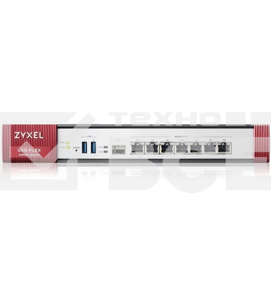 Межсетевой экран и Wi-Fi контроллер Zyxel USG FLEX 500 с подпиской Gold на 1 год (AS, AV, CF, IDP/DPI, Sandboxing, SecuReporter, Secure Wi-Fi, 72 AP), Rack, 7 конфигурируемых (LAN/WAN) портов GE, 1xSF