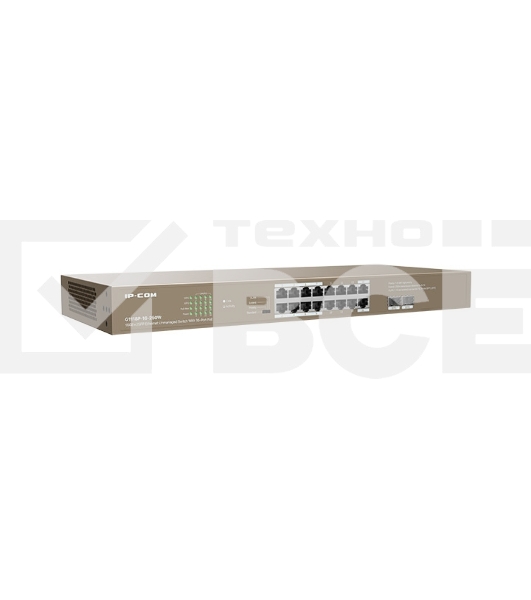 Неуправляемый Коммутатор IP-COM G1118P-16-250W 16 GE+SFP Ethernet с 16-Портовым PoE