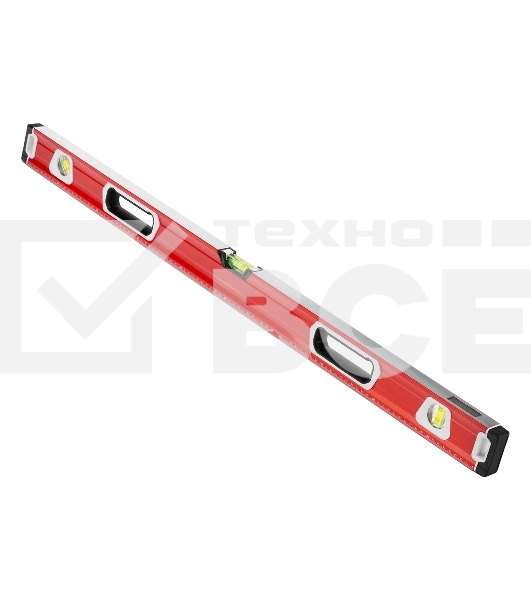 Уровень алюминиевый Matrix, магнит фрезеров 3 глазка 2 комп, рукоятки, 1000 мм