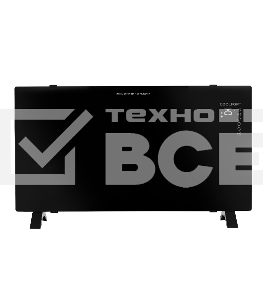 Конвектор Coolfort CF-3940 черный, 2000 Вт, 20 м2, термостат, дисплей, WiFi