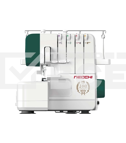 Оверлок Necchi 4537 2/3/4-х ниточный оверлок, LED подсветка, 12 видов швов, встроенный роликовый шов, встроенный дифференциал, свободный рукав, цветная система заправки, отключаемый верхний нож, металлическая станина¶Ширина шва 3 – 7мм, мах.длинна стежка 