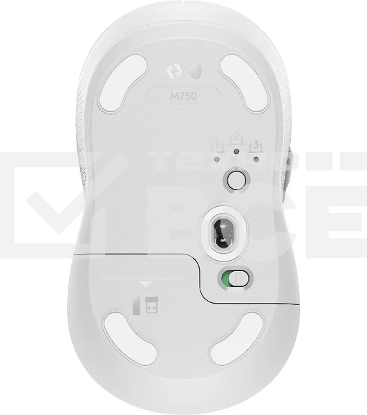 Мышь беспроводная Logitech M750 белый, 4000 dpi, радиоканал, Bluetooth, USB, кнопки - 5