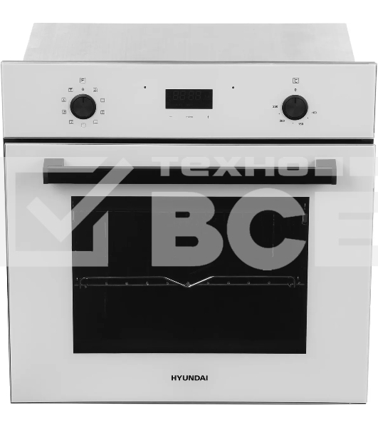 Духовой шкаф электрический Hyundai 6009.25 WG белый стекло