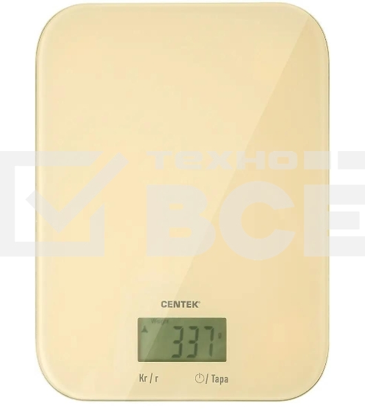 Весы кухонные Centek CT-2481 LCD бежевый