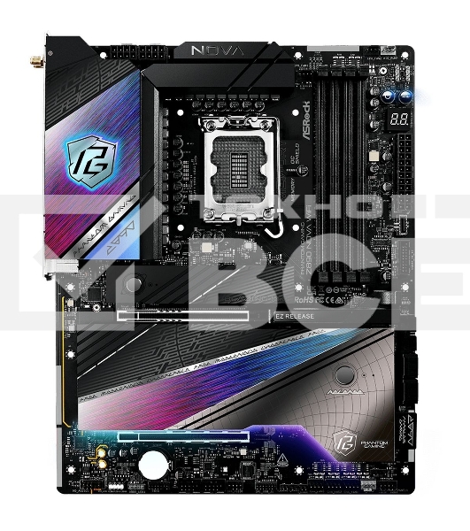 Материнская плата ASRock Z890 Nova WiFi, LGA 1851, Intel Z890, 4xDDR5, 4xSATA, 6xM.2, 1xPCIe 5.0 x16, 1xPCIe 4.0 x16, 1xPCIe x4, 1xHDMI, 2xThunderbolt 4, 1x5Gb LAN, 1x2.5Gb LAN, 4xUSB-A 3.2 Gen 2, 4xUSB-A 3.2 Gen 1, 2xUSB 2.0, 7.1, ATX