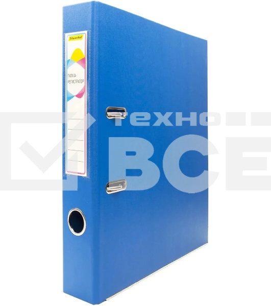 Папка-регистратор Silwerhof 2022105 A4 50мм, двусторонний ПВХ, синий, металлическая окантовка, сборная (упаковка: 2шт)