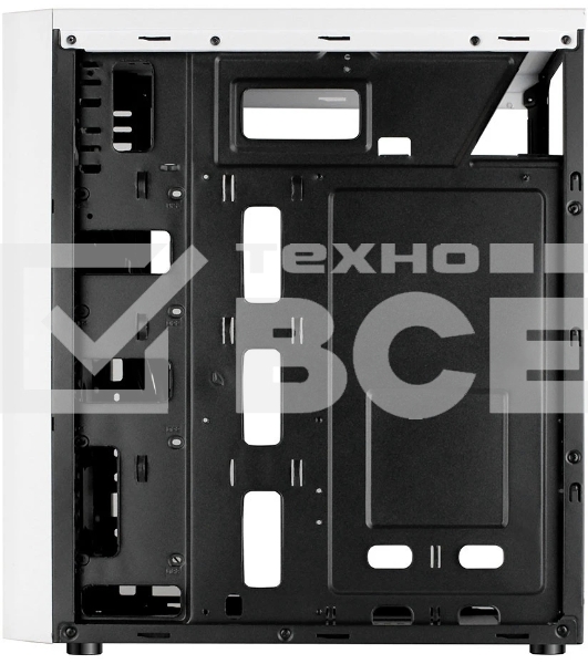 Компьютерный корпус Ginzzu A390 белый Window RGb подсветка 1хUSB 3.0, 2хUSB 2.0, AU