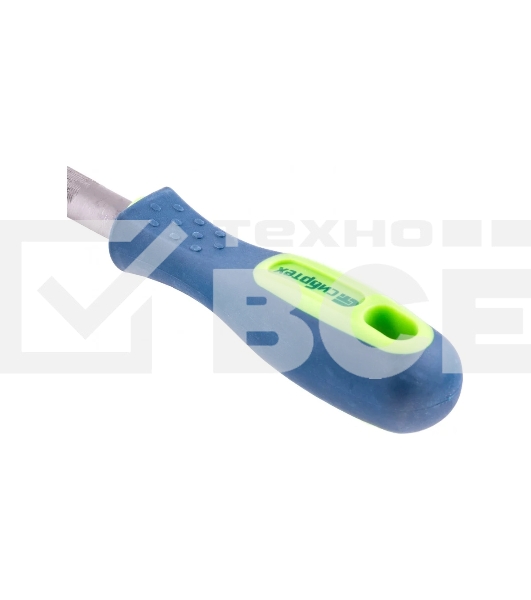 Напильник Сибртех 200 мм, полукруглый, двухкомпонентная рукоятка, №2