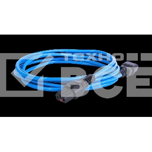 Шнур питания с фиксатором REM IEC 60320 C13/IEC 60320 C14, 10 А/250 В (3 * 1,0), 3 м, синий R-10-Cord-C13-C14-3-Blue