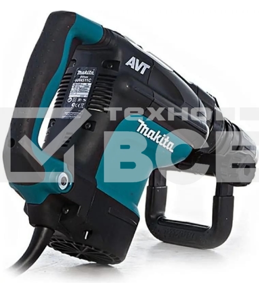 Перфоратор Makita HR4511C SDS-max HR4511C 1300Вт,2реж,2.7-13Дж,1250-2750у\м,7.8кг,чем,ABT,антивиб рукоятка