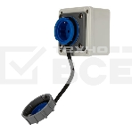 Розетка настенная Rexant влагозащищенная с крышкой 16 А, 2Р+РЕ, IP68, фото2