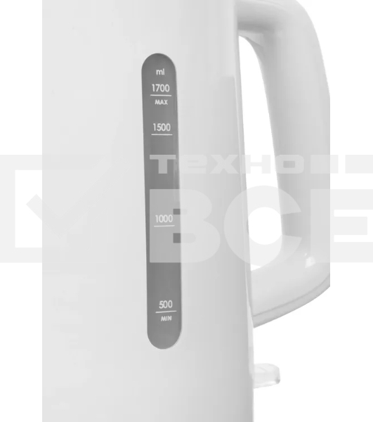 Чайник электрический Candy QA00A1M00RU 1.7л. 2200Вт белый корпус: пластик (CK-100)