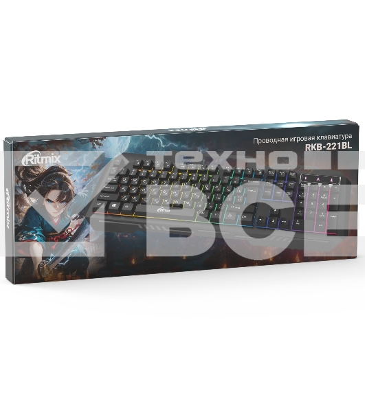 Клавиатура проводная Ritmix RKB-221BL черный