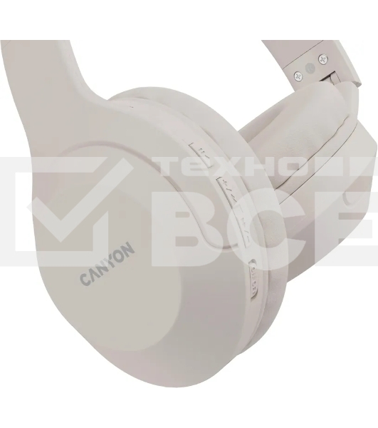 Гарнитура Canyon BTHS-3 бежевый, беспроводная + проводная, Bluetooth