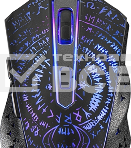 Мышь проводная Qumo Valhalla M35 черный, 3200 dpi, USB, кнопки - 6