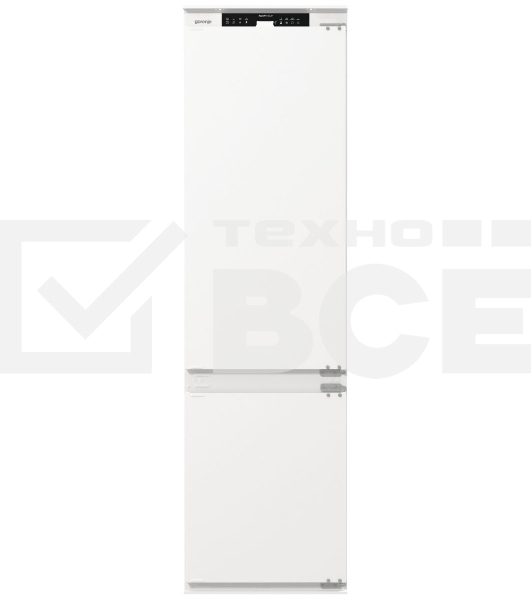 Встраиваемый холодильник Gorenje NRKI519141 белый двухкамерный 207/68 л морозилка снизу, No Frost