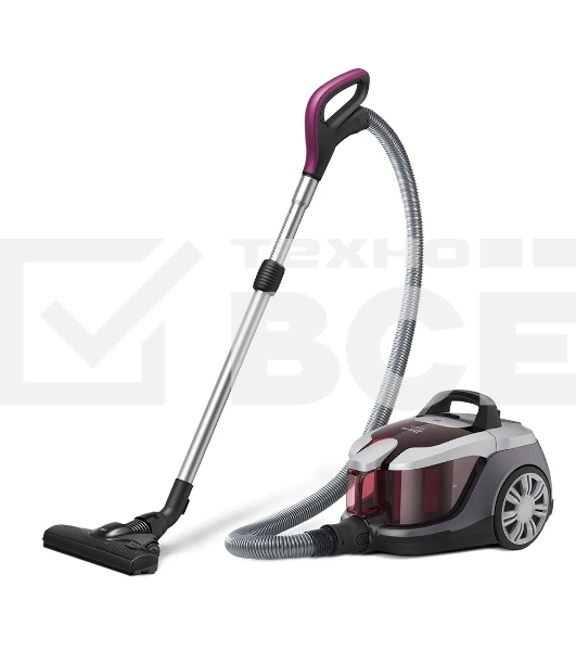 Пылесос BQ VC1610C Xtreme Power серый-фиолетовый, 500/1600 Вт, уборка сухая, пылесборник контейнер, 2.5 л