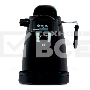 Кофеварка рожковая Vitek VT-1518, черный, исп. кофе - молотый, 0.24л, 750вт, 5Бар