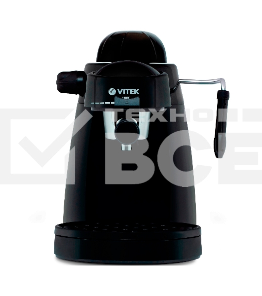 Кофеварка рожковая Vitek VT-1518, черный, исп. кофе - молотый, 0.24л, 750вт, 5Бар