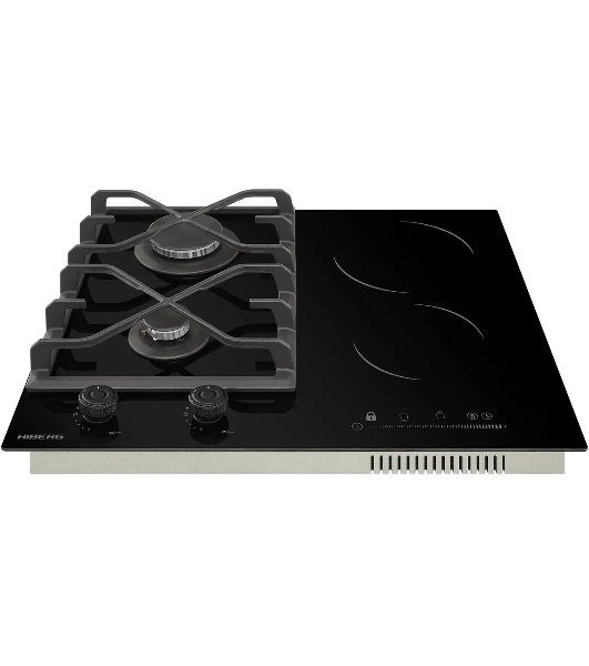 Комбинированная варочная панель HIBERG VM 6021 B независимая, черный