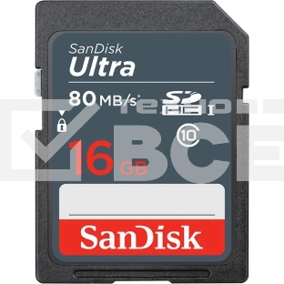 Флеш карта SDHC 16Gb UHS-I SANDISK SDSDUNS-016G-GN3IN
