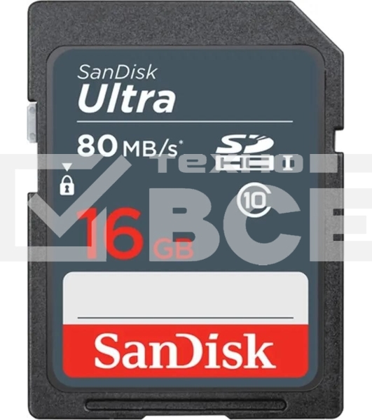 Флеш карта SDHC 16Gb UHS-I SANDISK SDSDUNS-016G-GN3IN