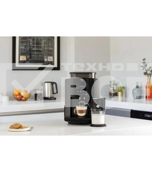 Кофемашина Krups Arabica Latte EA819E10 1450Вт черный/коричневый