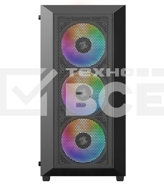 Компьютерный корпус XASTRA A406 4ARGB Black ATX/Mesh/tempered glass/4x120мм ARGB PWM fans/A406-4FC12A