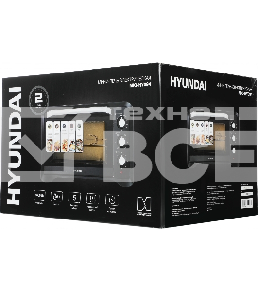 Мини-печь Hyundai MIO-HY094 35л. 1600Вт черный