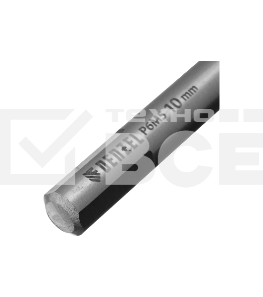 Сверло спиральное по металлу Denzel 10 х 184 мм, Р6М5, Golden Tip, удлиненное