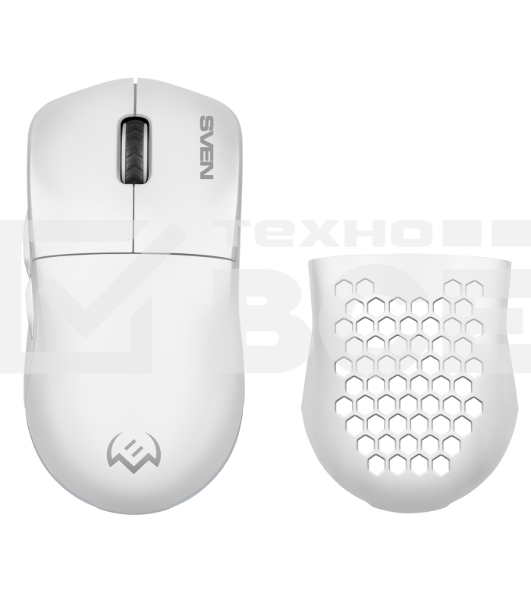 Мышь беспроводная SVEN RX-G980W белая (6+1кл. 50-26000 DPI, ПО, RGB-подсветка, игров. упак)
