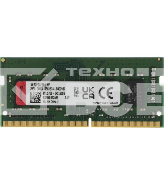 Оперативная память Kingston 8GB 3200MHz DDR4 SO-DIMM Non-ECC CL22 1Rx8 (Select Regions ONLY)