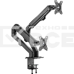 Кронштейн для мониторов Ultramounts UM729 черный 17'-27' макс.7кг крепление к столешнице поворот и наклон, фото4