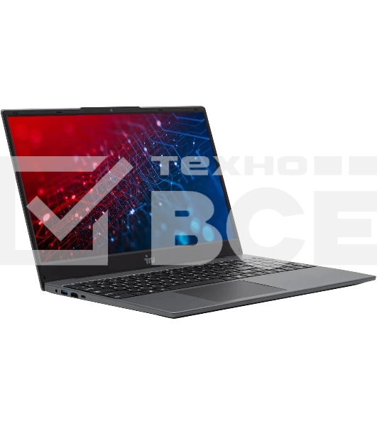 Ноутбук IRU Tactio 15PHR Ryzen 5 7430U 8Gb SSD256Gb AMD Radeon Graphics 15.6' IPS FHD (1920x1080) FreeDOS black WiFi BT Cam 4000mAh (2150143)