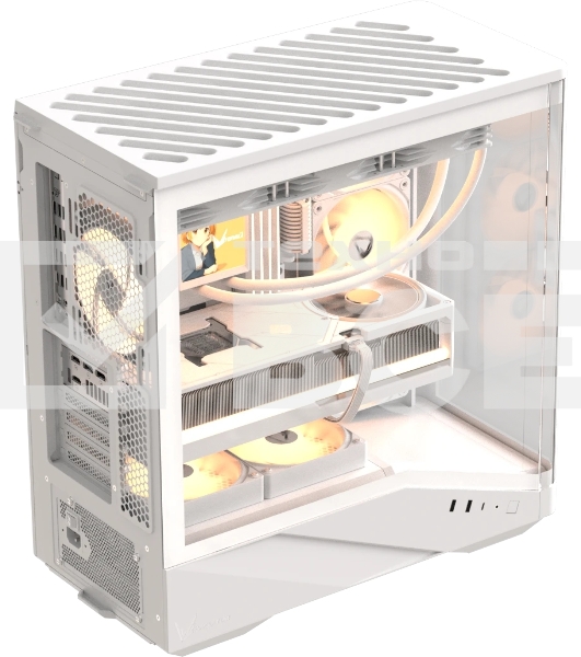 Компьютерный корпус Formula V Line Crystal U9 PA White, ATX, TYPE-C*1, USB3.0*2, Curved Glass, SIDE 3x PERFORMANCE ARGB, REAR 1x PERFORMANCE ARGB