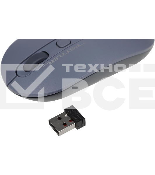 Мышь беспроводная A4Tech Fstyler FG20 пепельный/синий, 2000 dpi, радиоканал, USB, кнопки - 4